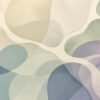 Abstract panoramic illustration of softly overlapping translucent shapes and branching pathways in muted cream, sage green, dusty blue, and lavender, forming a balanced mosaic that suggests diverse perspectives coming together. No people or text.